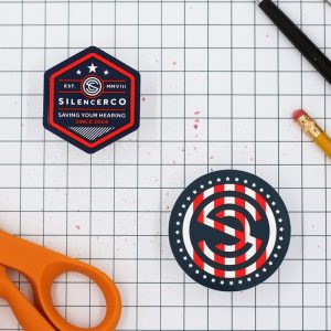 silencer co. custom die cut stickers printed by comgraphx