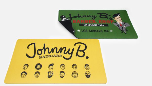 custom printed counter mats for johnny b haircare