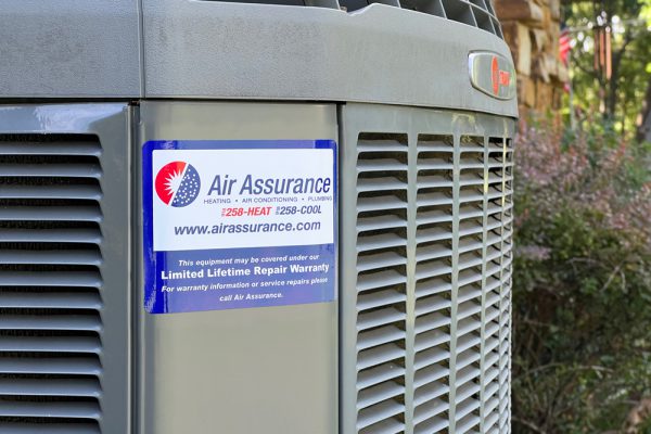 custom printed hvac stickers for air assurance