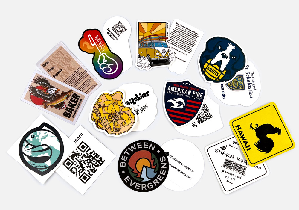 Back Print Your Stickers With Brand Info - Comgraphx