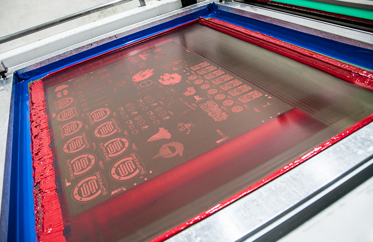 screen used in sticker manufacturing