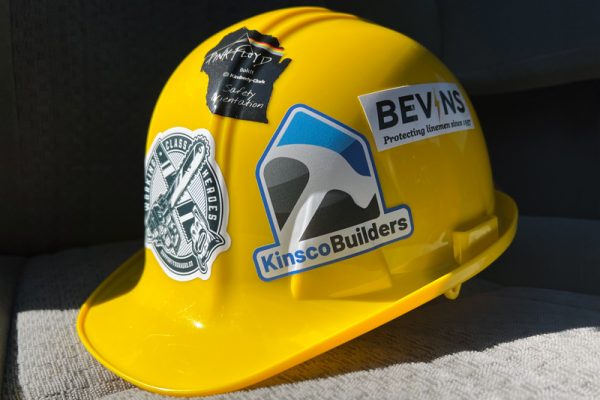 special vinyl conformable material hard hats